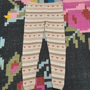 Mossimo Supply Co. Fair Isle Style Sweater Leggings, Beige/Brown Fox, XL